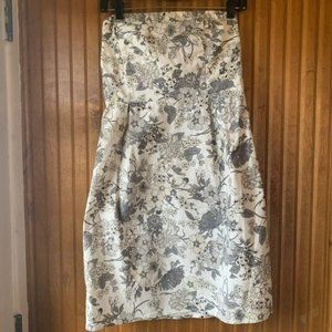 NWT Old Navy Black&White Floral Print Strapless Mini Dress - 8